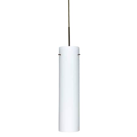 Stilo 16 Cord Pendant, Opal Matte, Bronze Finish, 1x100W Incandescent